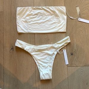 Myra swim white Ivory bikini NWT size M